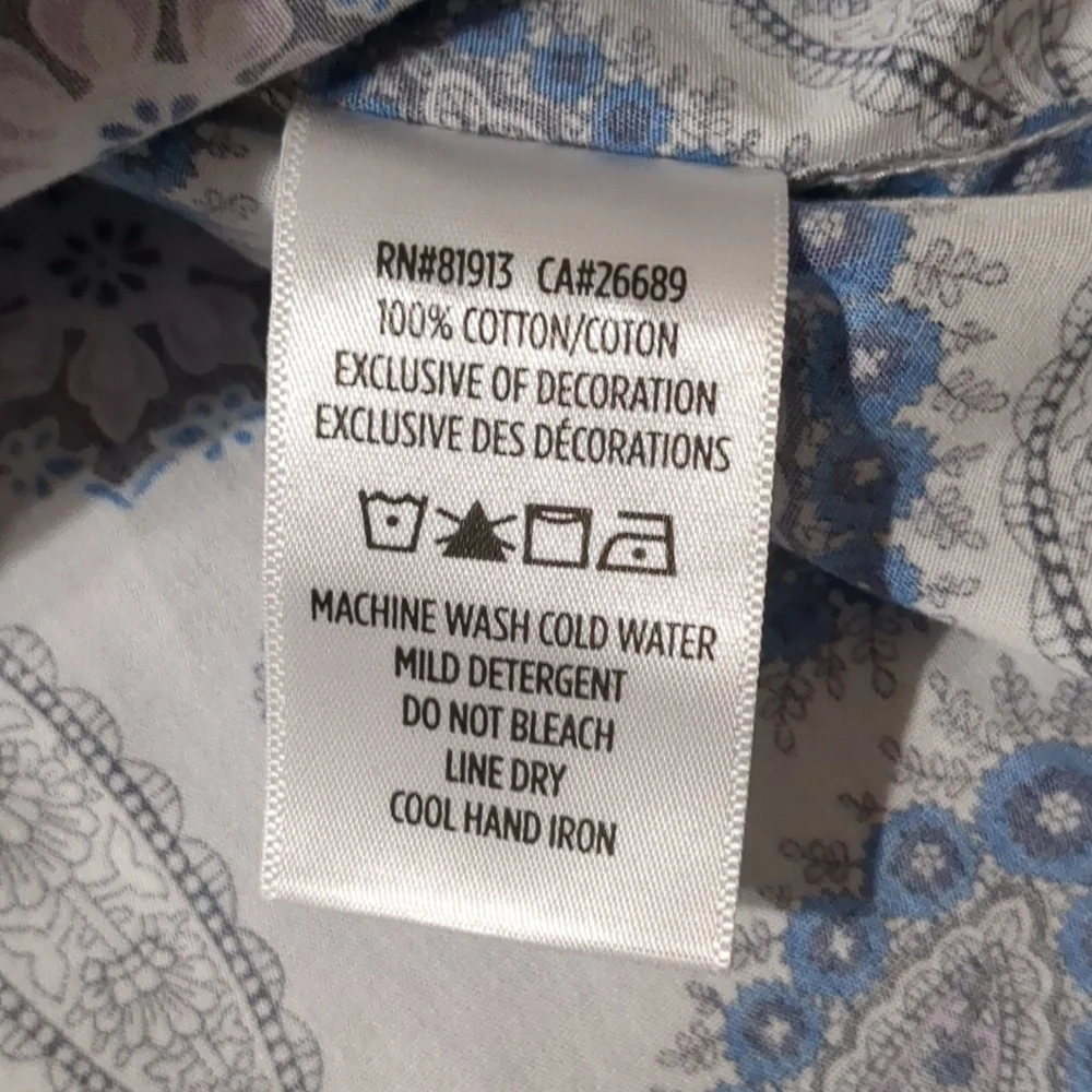 Robert Graham Amoeba Paisley Gothic Geometric Patterned Men's Shirt Size M - Picture 10 of 13